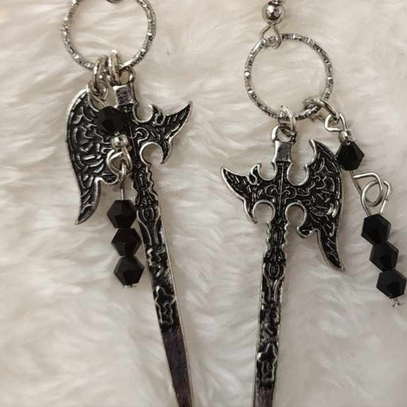 Sword earrings HANDMADE - Picture 4 of 4